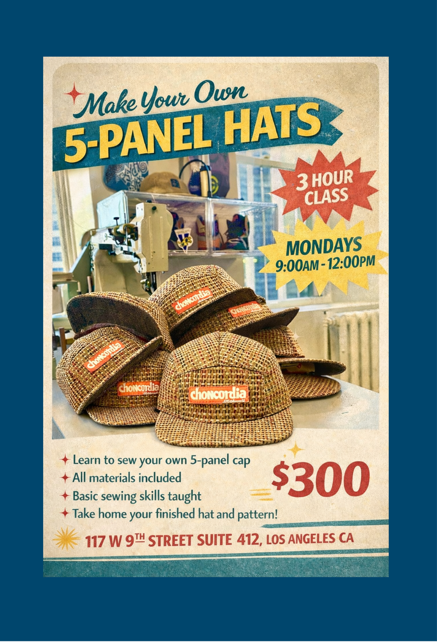 Make your own 5-panel hat